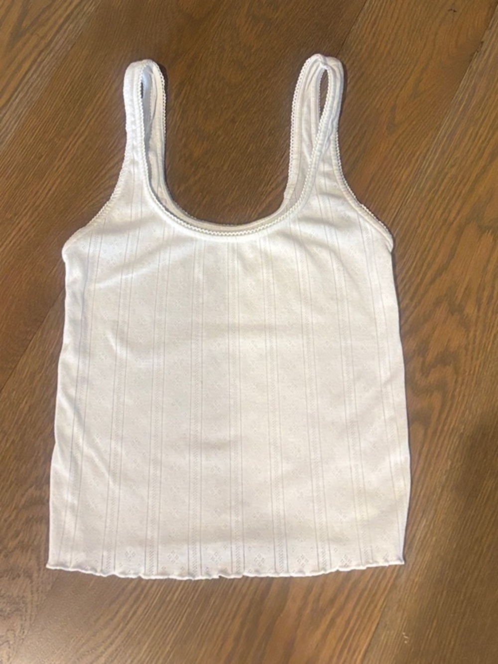 American Eagle Outfitters XS White Eyelet Tank Top
